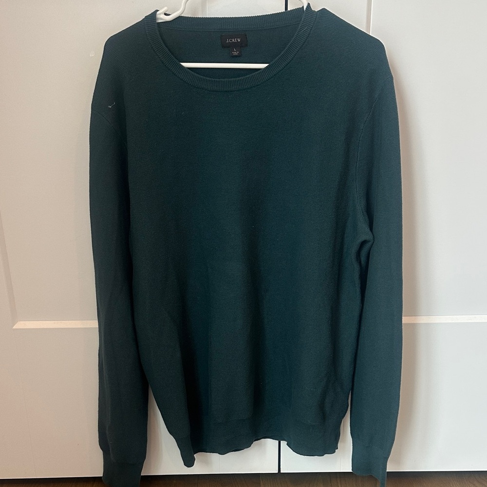 J. Crew Men's Deep Teal Crewneck Sweater